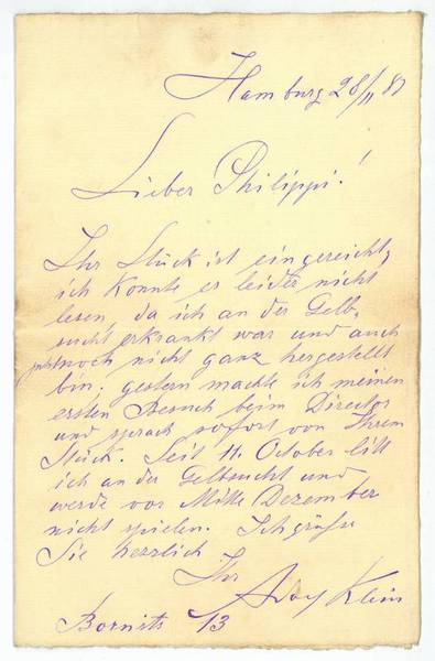 Eigenh. Brief mit U.