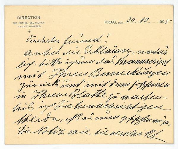 Eigenh. Brief mit U.