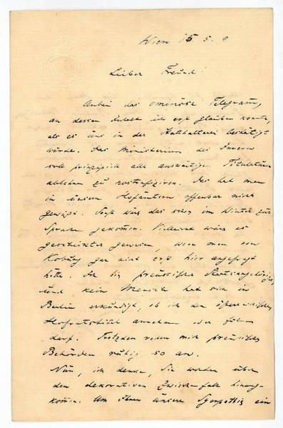 Eigenh. Brief mit U.