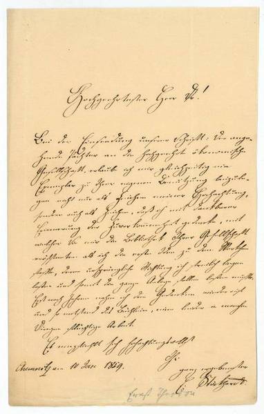 Eigenh. Brief mit U.