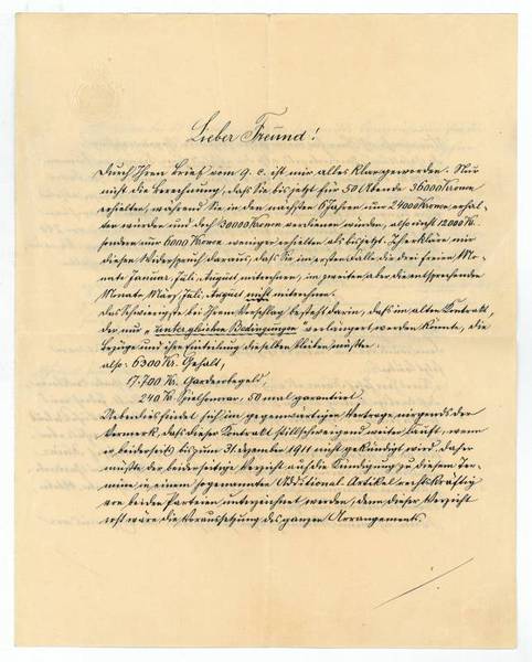 Eigenh. Brief mit U.