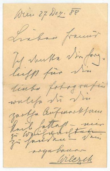 Eigenh. Brief m. U. und eigenh. Visitenkarte mit U.