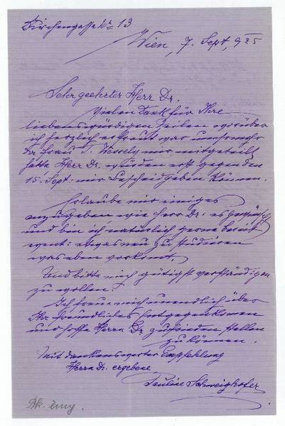 Eigenh. Brief mit U.