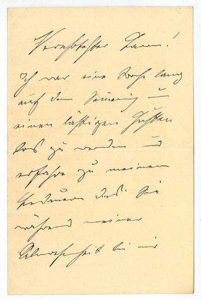 Eigenh. Brief mit U.