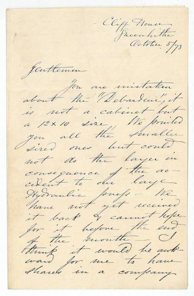 Eigenh. Brief mit U.