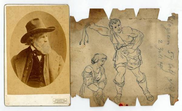 Eigenh. Tuschskizze.