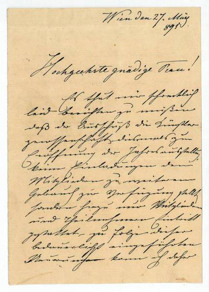 Eigenh. Brief mit U.