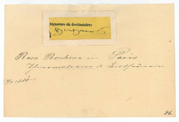 Ausschnitt mit eigenh. U.