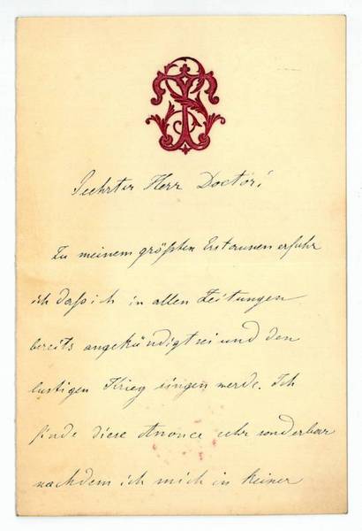 Eigenh. Brief mit U.