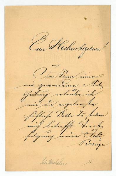 Eigenh. Brief mit U.