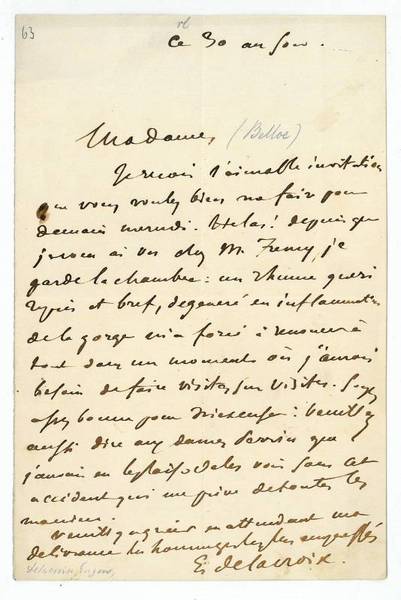 Autograph letter signed.