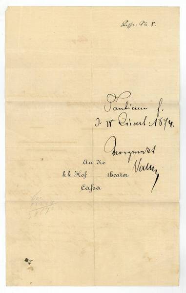 Schriftstück mit eigenh. U.