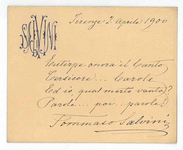 Eigenh. Widmung mit U.