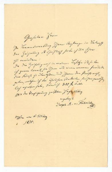 Eigenh. Brief mit U.