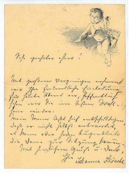 Eigenh. Brief mit U.