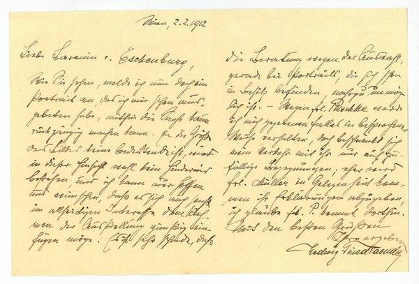 Eigenh. Brief mit U.