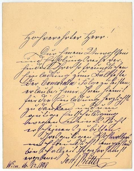 Eigenh. Brief mit U.