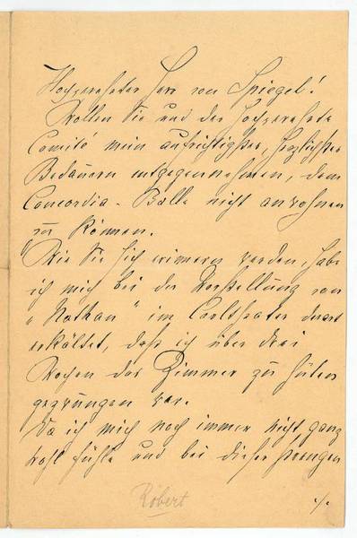 Eigenh. Brief mit U.