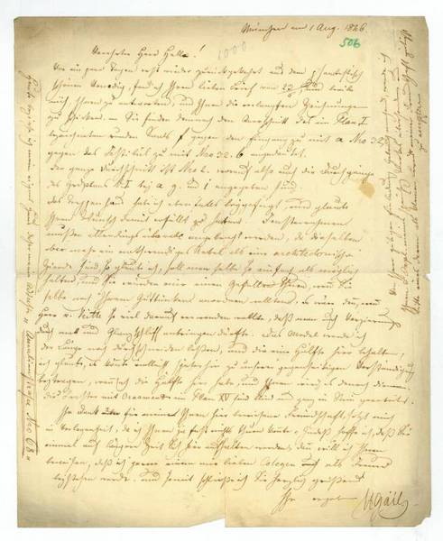 Eigenh. Brief mit U.