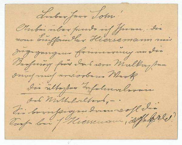 Eigenh. Brief mit U.