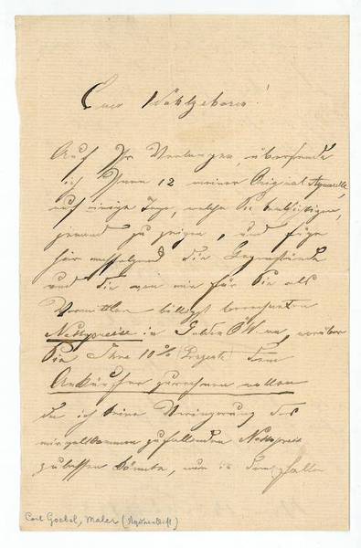 Eigenh. Brief mit U.