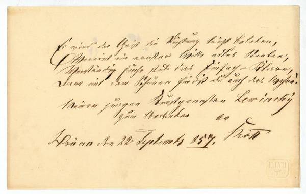 Eigenh. Widmung mit U.