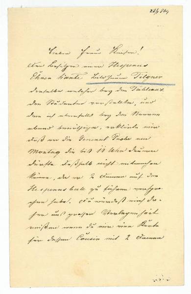 Eigenh. Brief mit U.