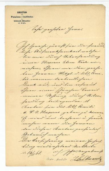 Eigenh. Brief mit U.