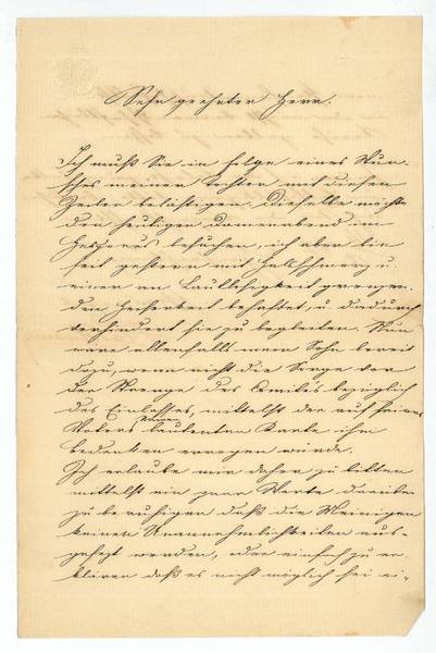 Eigenh. Brief mit U.