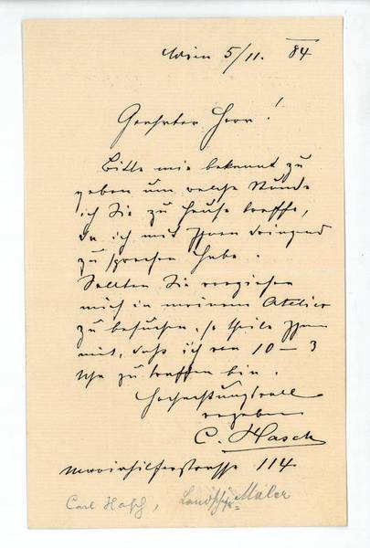 Eigenh. Brief mit U.