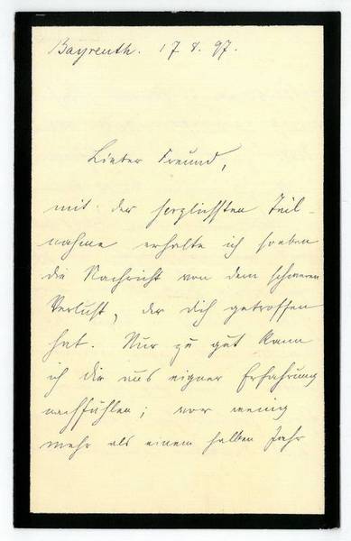 Eigenh. Brief mit U.