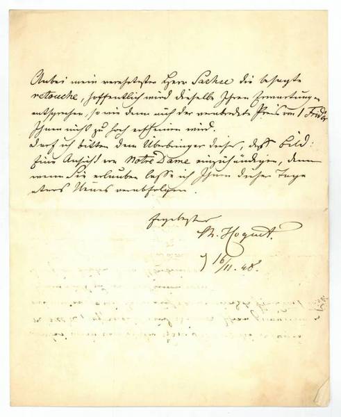 Eigenh. Brief mit U.