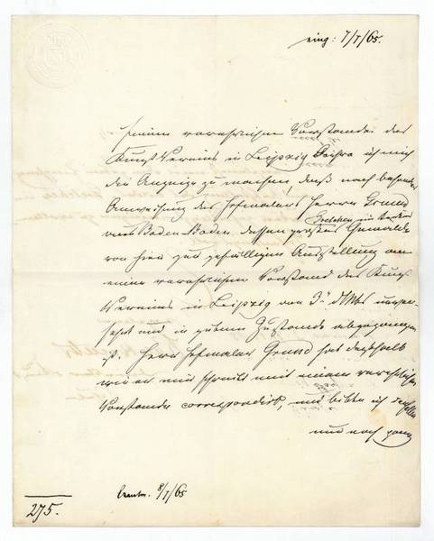 Eigenh. Brief mit U.