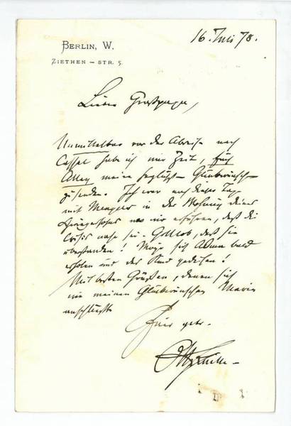 Eigenh. Brief mit U.