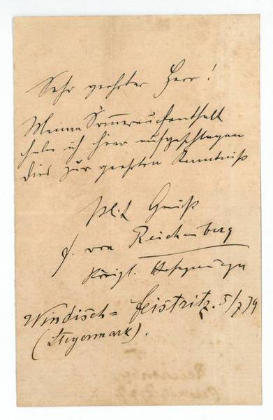 Eigenh. Brief mit U.