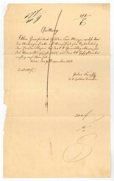 Eigenh. Quittung mit U.