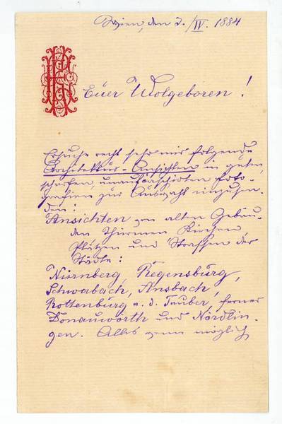 Eigenh. Brief mit U.