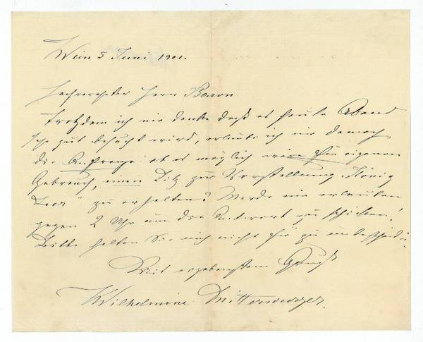 Eigenh. Brief mit U.