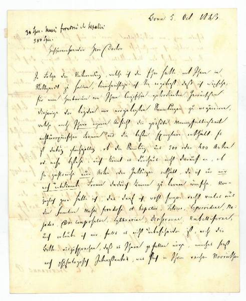 Eigenh. Brief mit U.