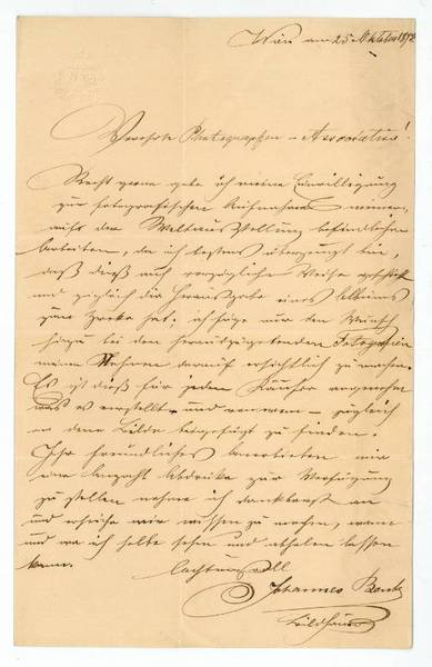 Eigenh. Brief mit U.