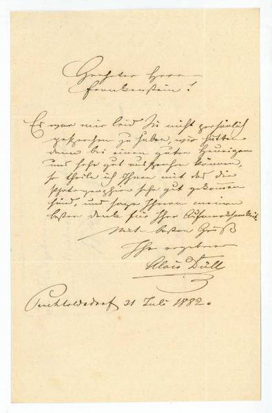 Eigenh. Brief mit U.