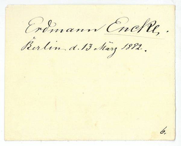 Albumblatt mit eigenh. U.