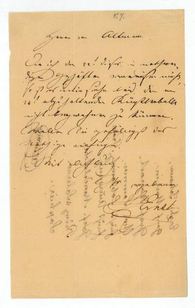 Eigenh. Brief mit U.