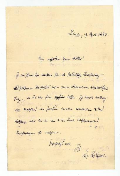 Eigenh. Brief mit U.