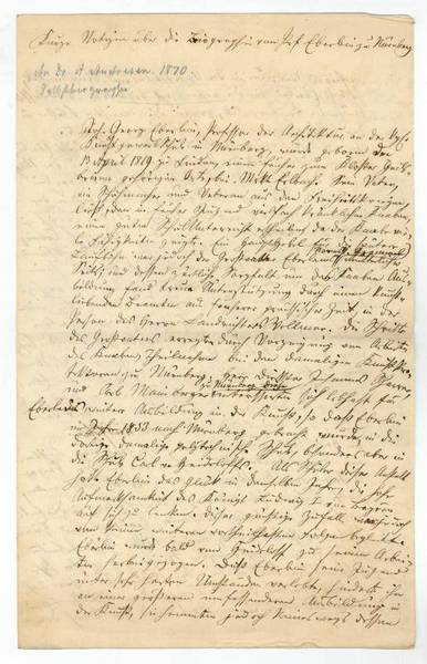 Eigenh. Manuskript mit U.