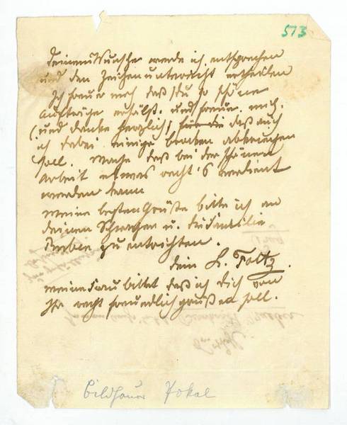 Eigenh. Brief mit U.