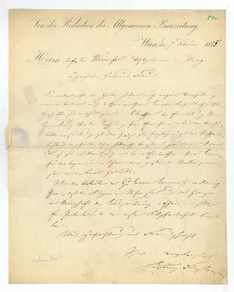 Eigenh. Brief mit U.