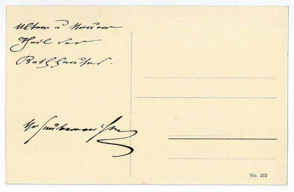 Eigenh. Bildpostkarte mit U.