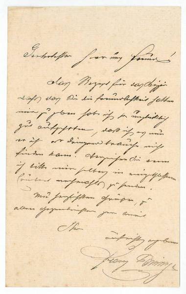 Eigenh. Brief mit U.