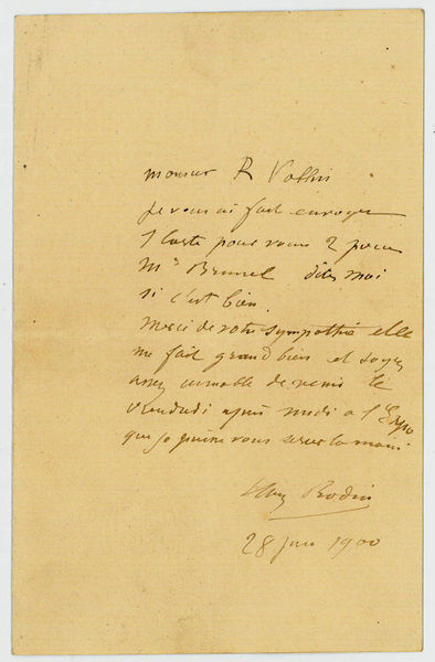 Autograph letter signed.